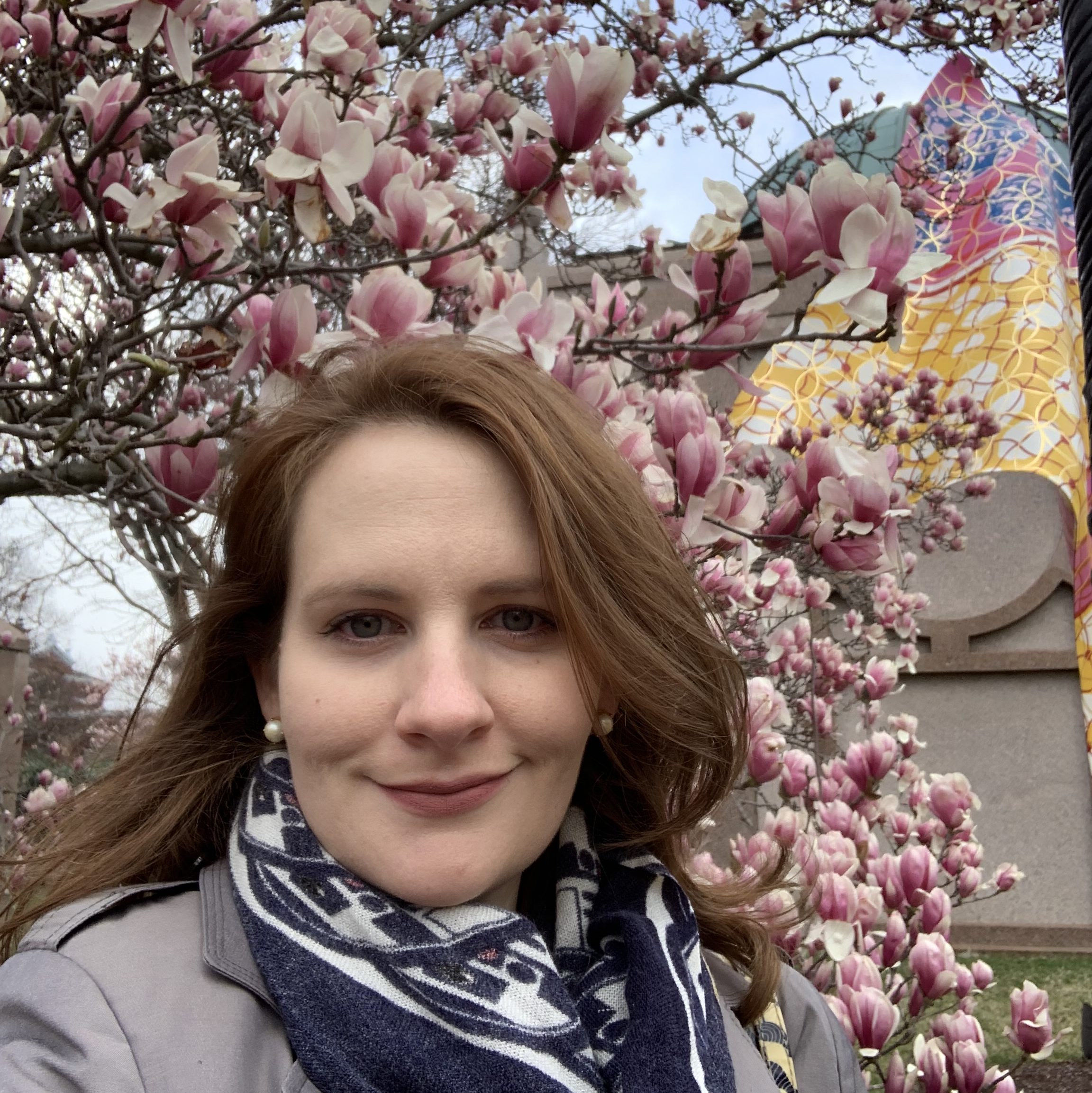 Carolyn in the Enid A. Haupt Garden at the Smithsonian Castle, Washington, D.C.